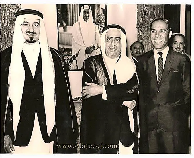 القنصل داود بن محمد الصالح العتيقي وولي العهد خالد بن عبدالعزيز آل سعود‎‎
